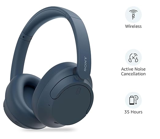 Sony WH-CH720N Noise Cancellation Wireless Bluetooth Over Ear Headphones with Mic - Image 2